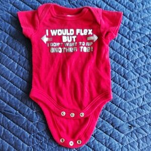 Playful Red Graphic Kids Bodysuit